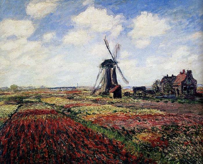 Claude Monet Tulip Fields With The Rijnsburg Windmill oil painting image